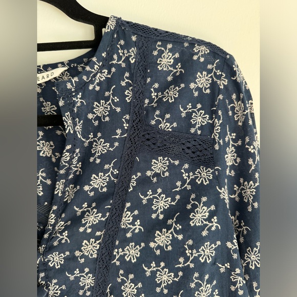 New Veronica Beard Kent Floral Embroidered Long-Sleeve Top Size 6 - Picture 8 of 13